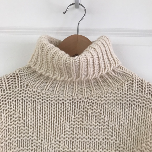 Jersild Ivory Wool Blend Turtleneck Sweater - Picture 2 of 9